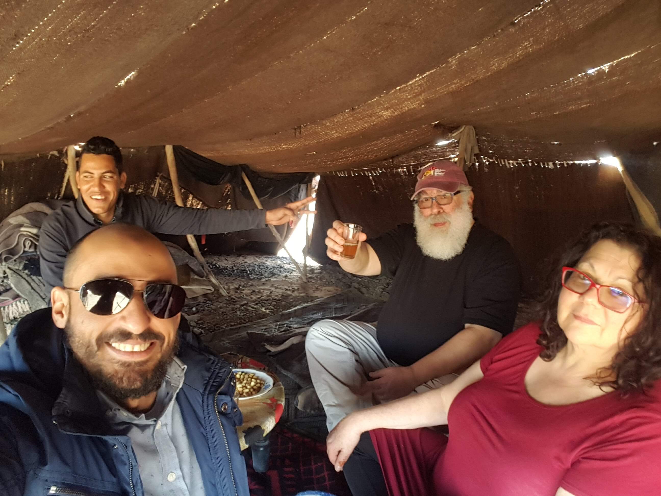 mint tea under a Berber tent