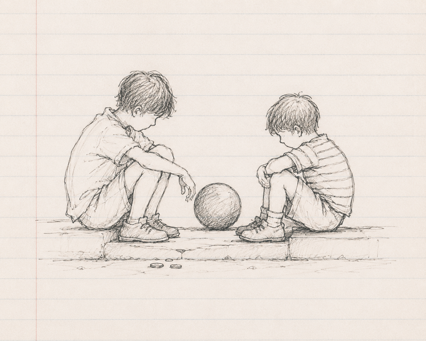 Sharing a ball is what socceris all about